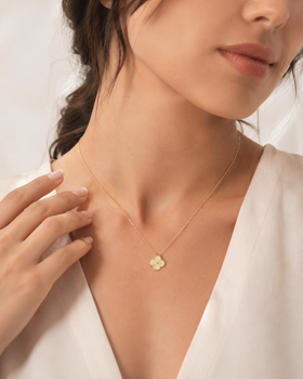 LOREVIA - Four-Leaf Clover Gold Pendant Necklace