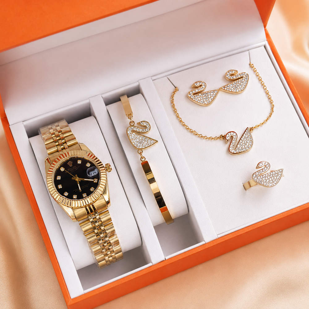 Lustre & Time Women’s Watch & Jewelry Set
