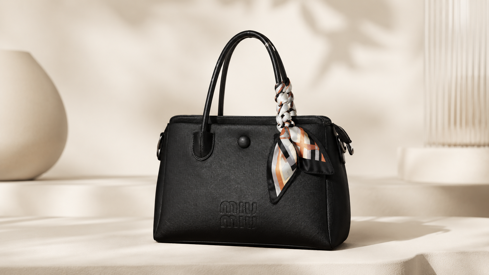LOREVIA - Soft Shell Scarf Handle Bag