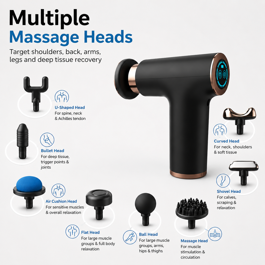 FH-820 Massage Gun with 4 Heads