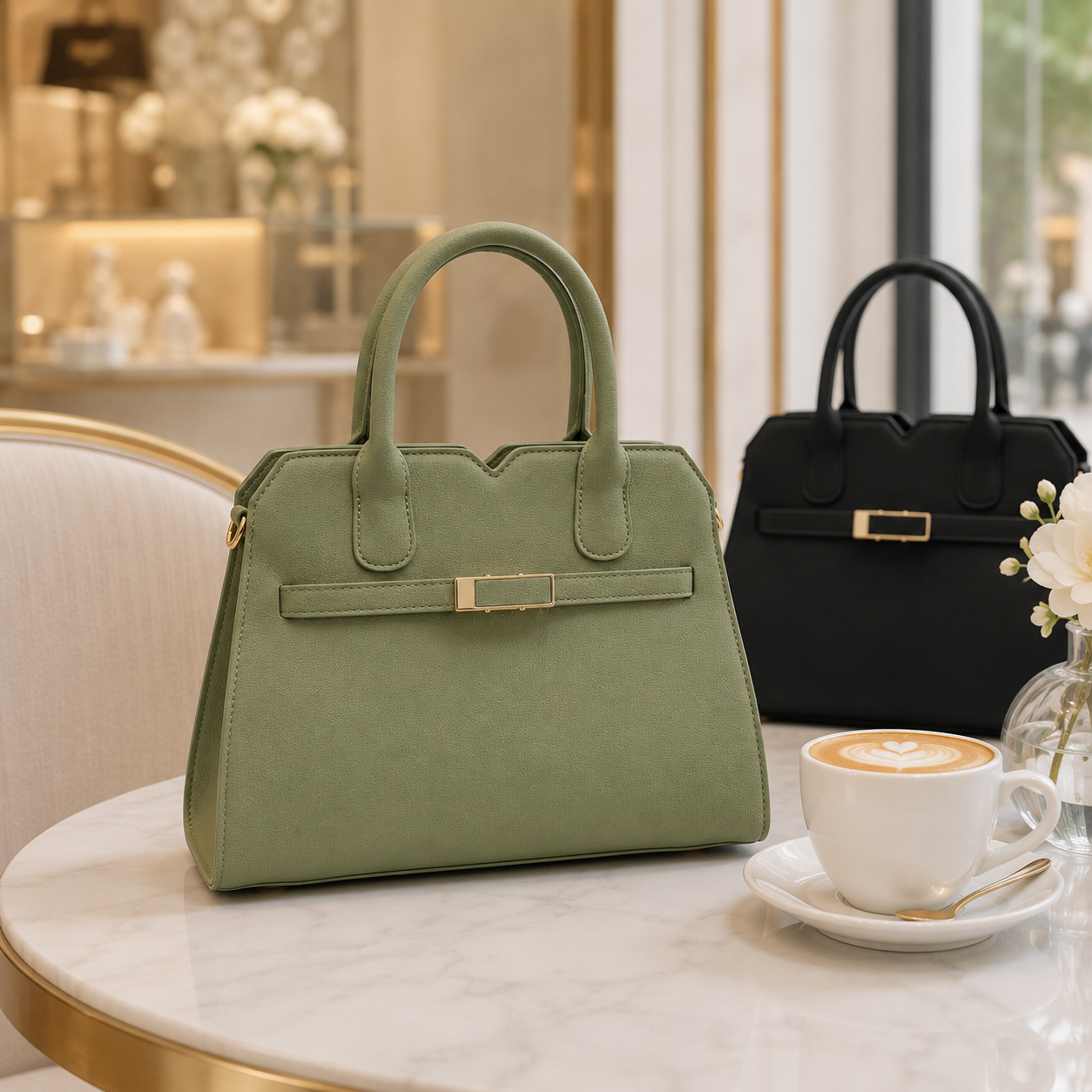 LOREVIA - Suede & Matte Minimalist Bag