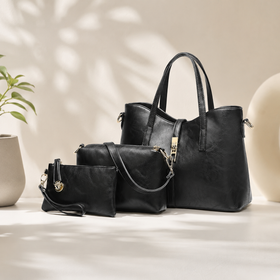 LOREVIA - Leather Bags Set for Women (3pcs)