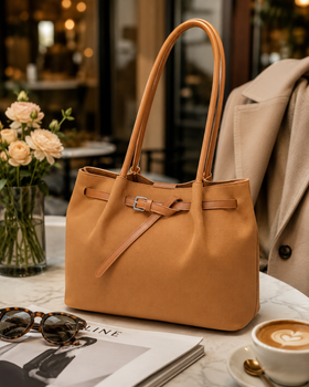 Slouchy Suede-Look Tote Bag