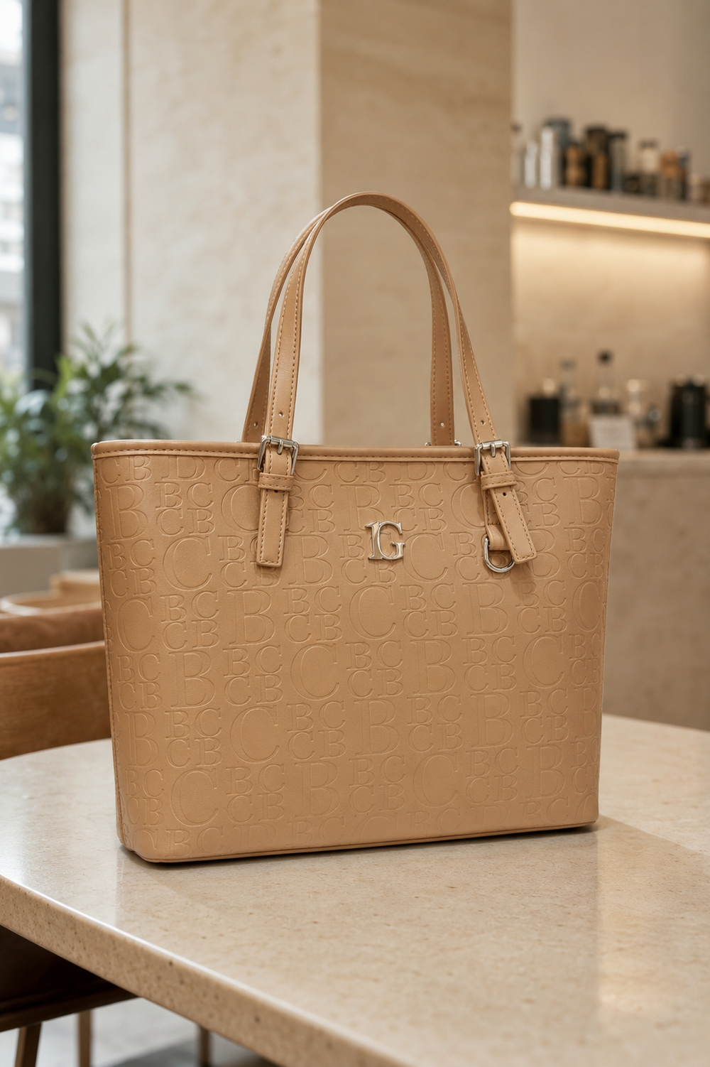 Monogram Structured Tote Bag