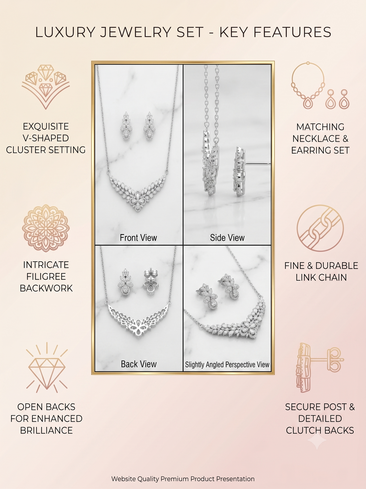 LOREVIA - Floral Jewelry Set