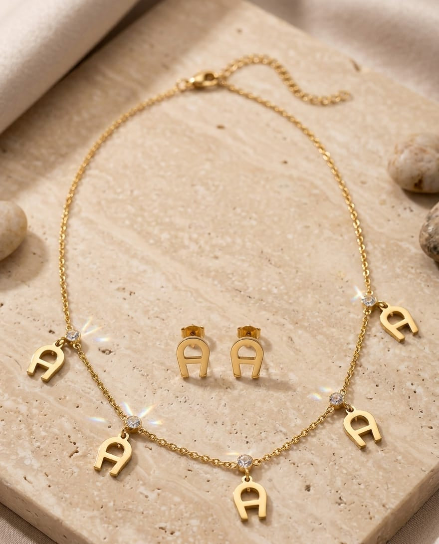 Elegant Motif Jewelry Set - 3