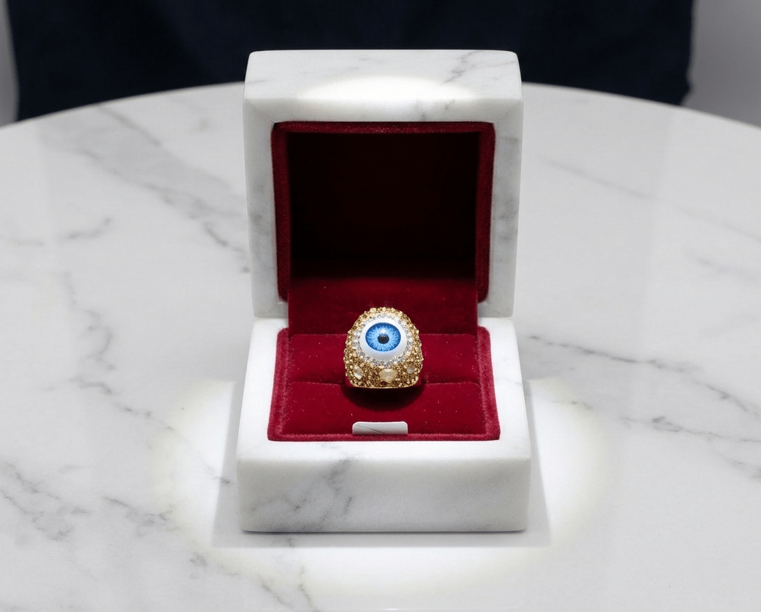 Evil Eye Crystal Statement Ring - 2