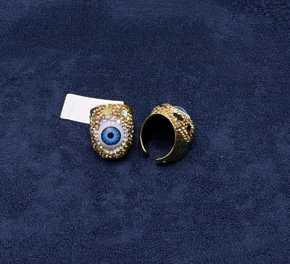 Evil Eye Crystal Statement Ring - 3