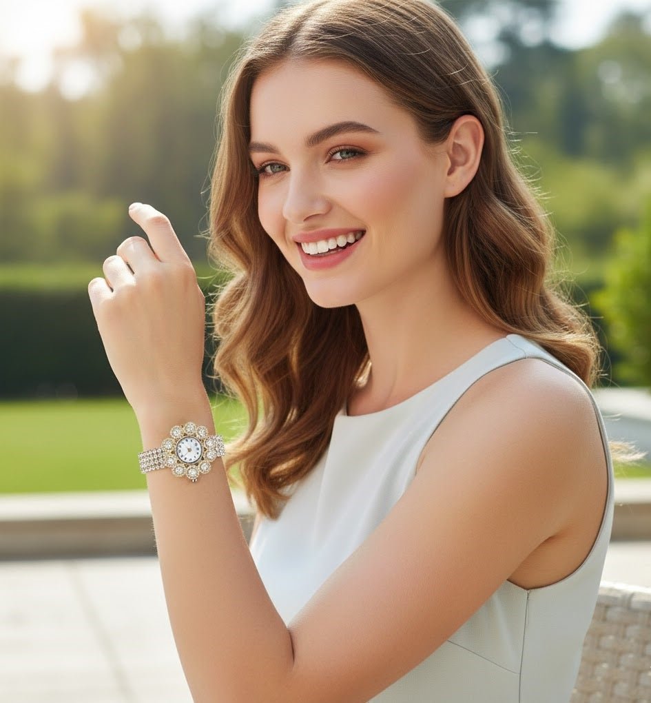 Floral Bloom Crystal Watch - 1