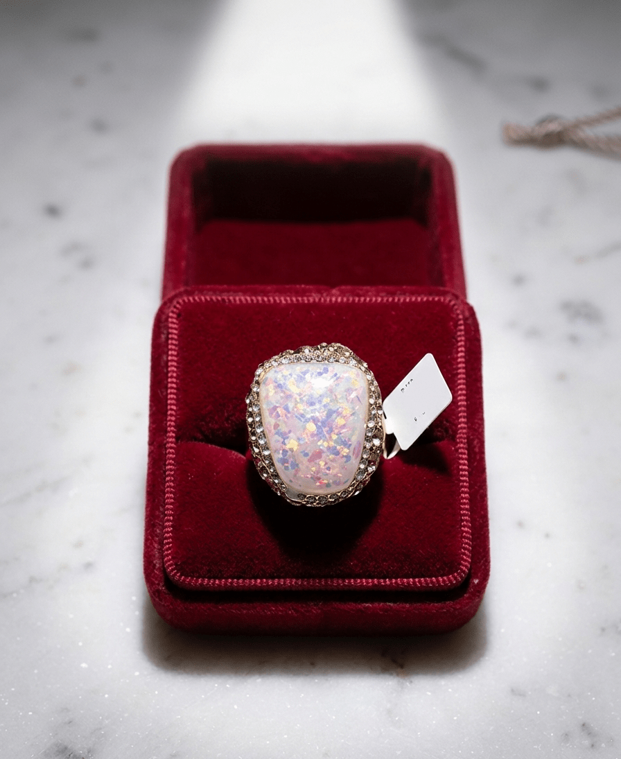 Opal Crystal Statement Ring - 2