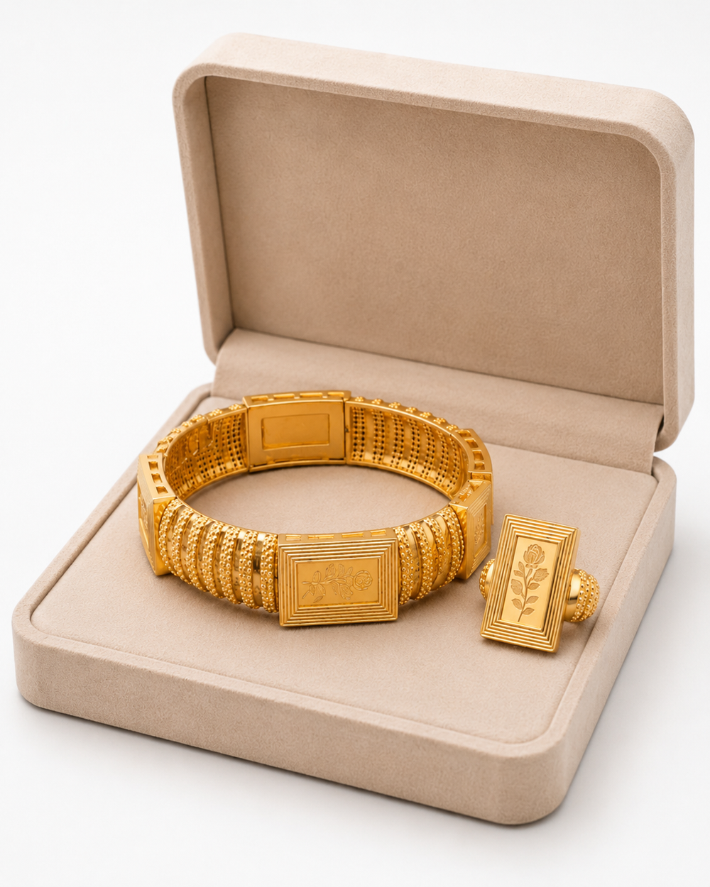 Empress Rose Bangle & Ring Set