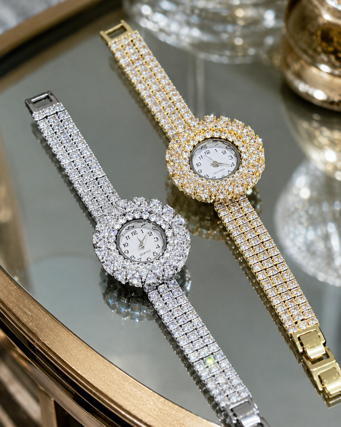 Royal Sunburst Crystal-Style Watch