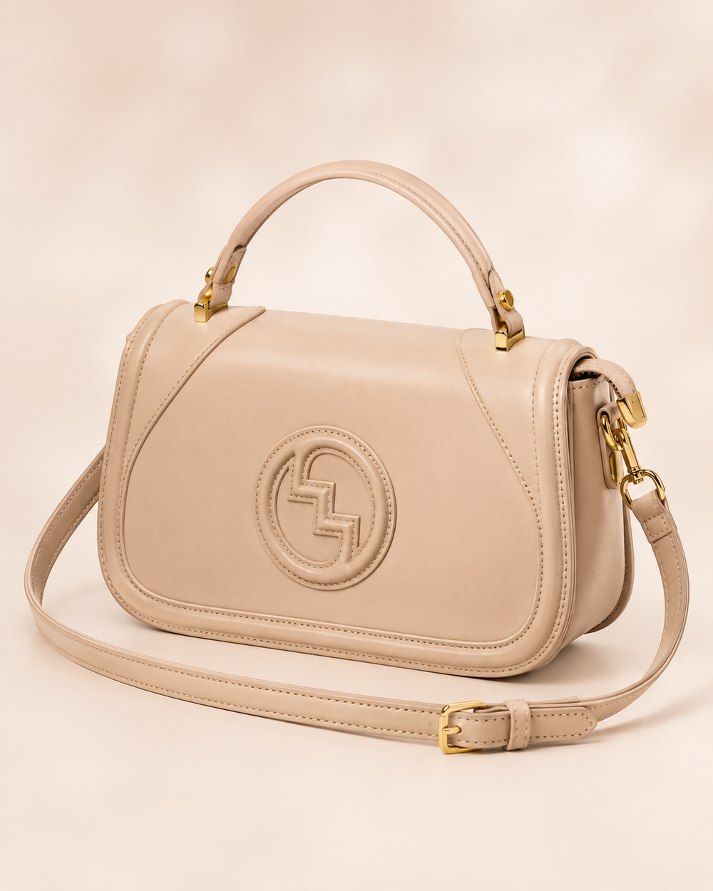 Textured Top-Handle Bag