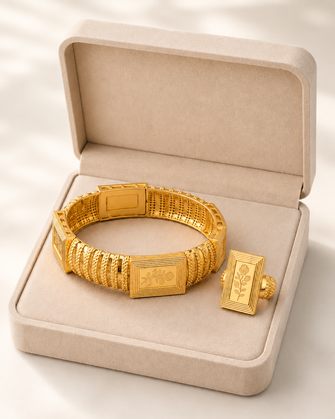 Empress Rose Bangle & Ring Set