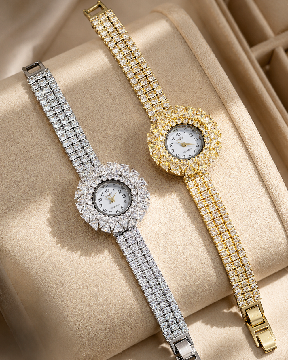 Royal Sunburst Crystal-Style Watch
