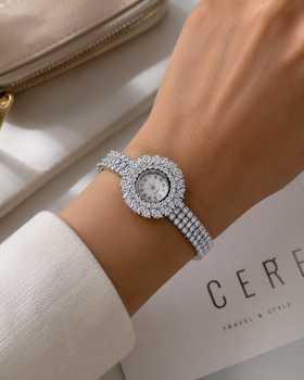 Royal Sunburst Crystal-Style Watch