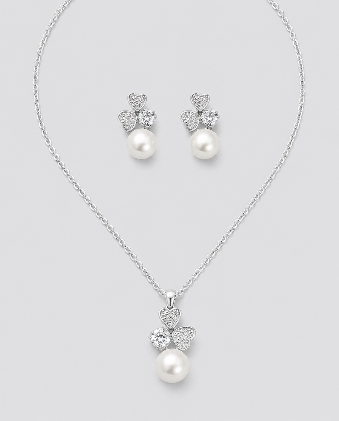 LOREVIA - Butterfly Pearl Charm Jewelry Set