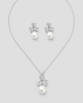 LOREVIA - Butterfly Pearl Charm Jewelry Set