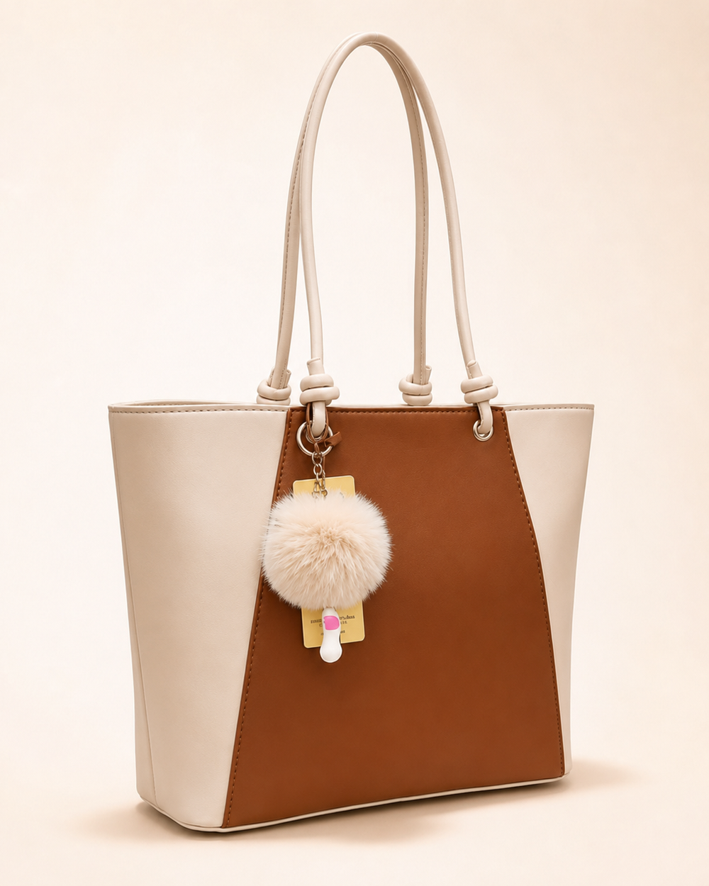 Elegant Two-Tone Tote Bag