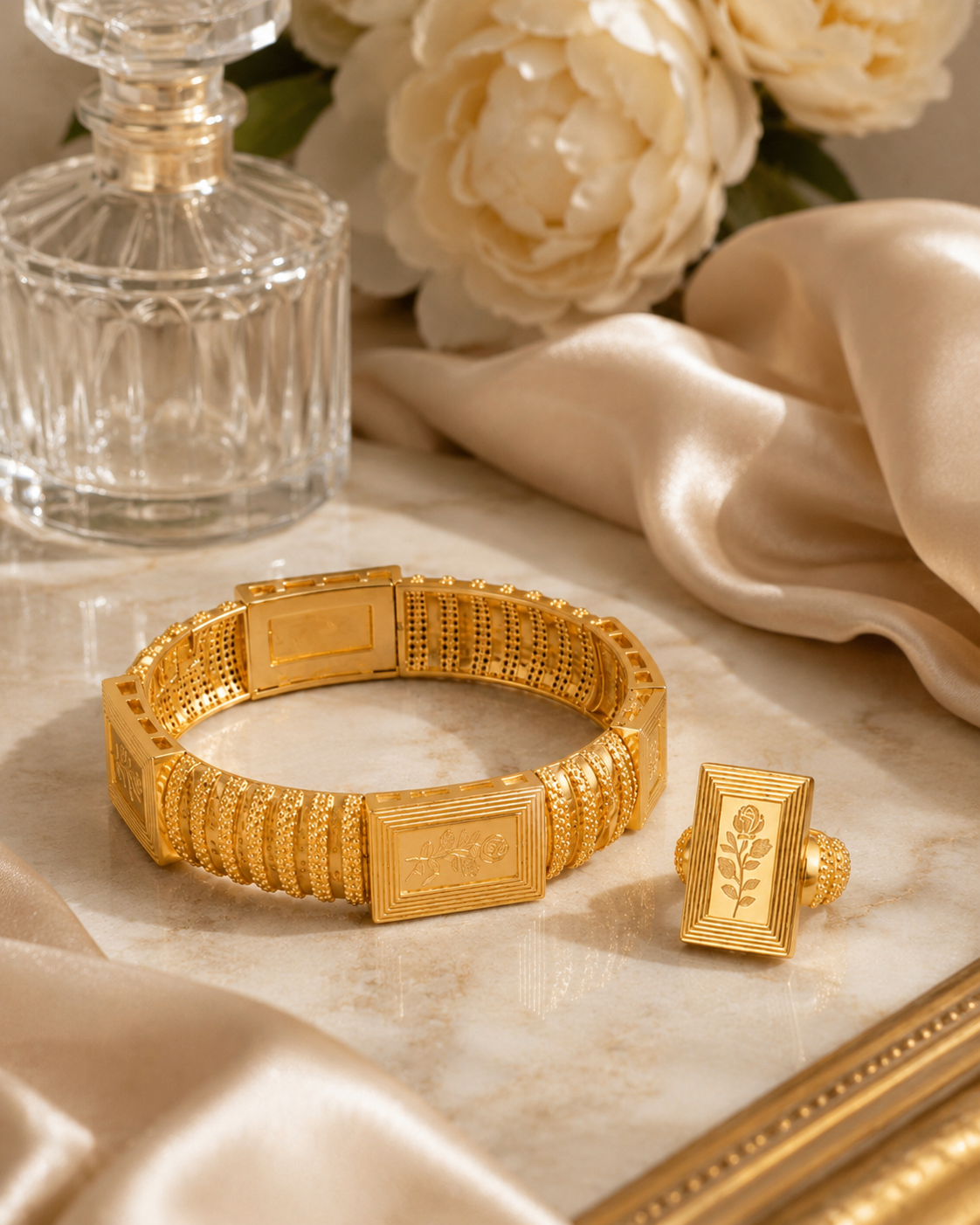 Empress Rose Bangle & Ring Set