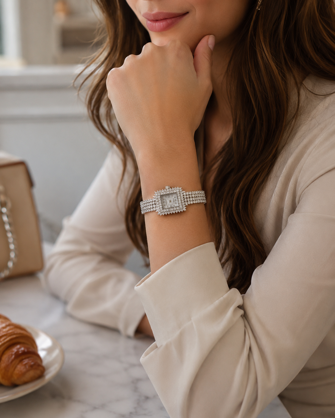 Majestic Square Crystal-Style Watch