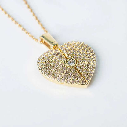 Gold Heart Necklace for Women