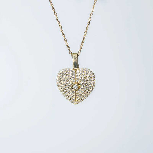 Gold Heart Necklace for Women