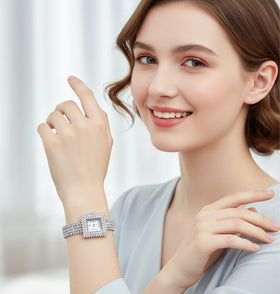 Majestic Square Crystal-Style Watch - image 1
