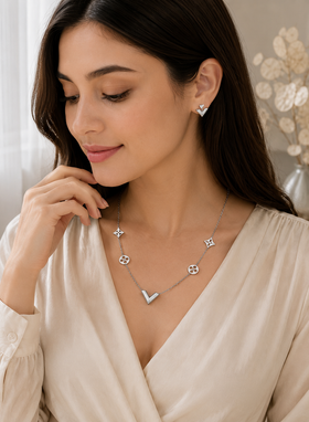 Elegant V Jewelry Set - 3